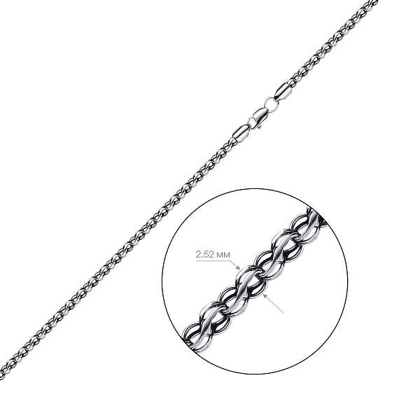 Серебряная цепочка плетения Ручеек (арт. 7908/1067/3-ч) – изображение 2