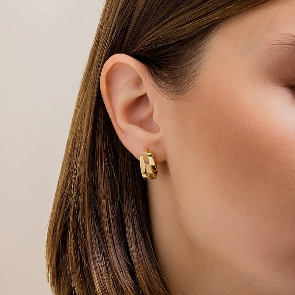 Серьги из желтого золота (арт. 108643жм) – изображение 2