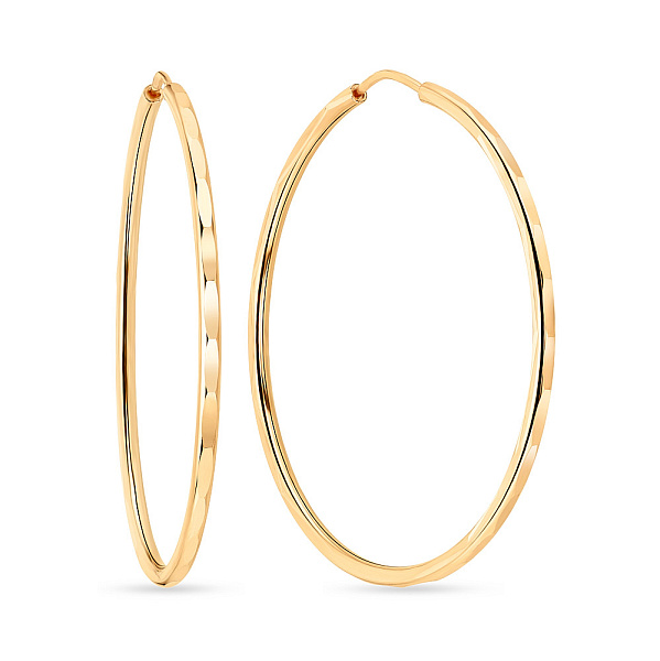 Сережки-кольца из желтого золота (арт. 100033/50ж) – изображение 1