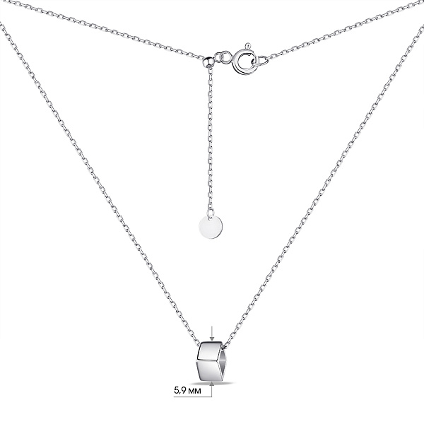 Серебряное колье без камней (арт. 7507/2153) – изображение 2