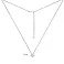 Серебряное колье с одним фианитом (арт. 7507/1064/3) – изображение 2