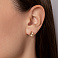 Серьги из золота с алмазной насечкой (арт. 108683/9а) – изображение 3