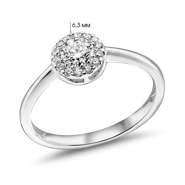 Золотое кольцо с бриллиантами (арт. К341512030б) – изображение 2