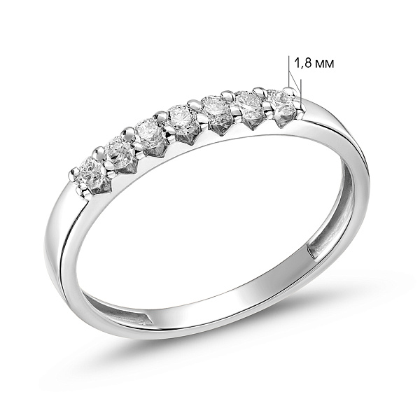 Золотое кольцо с бриллиантами (арт. К011124020б) – изображение 2