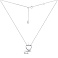 Серебряное колье Сердце с фианитом (арт. 7507/КЛ2Ф/1002Ш-43) – изображение 3