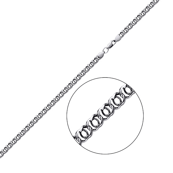 Серебряная цепочка плетения Арабский бисмарк (арт. 7908/1044/1-ч) – изображение 1