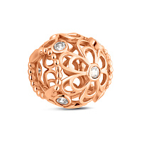 Золотий шарм-намистина «Квітка» (арт. 440390)