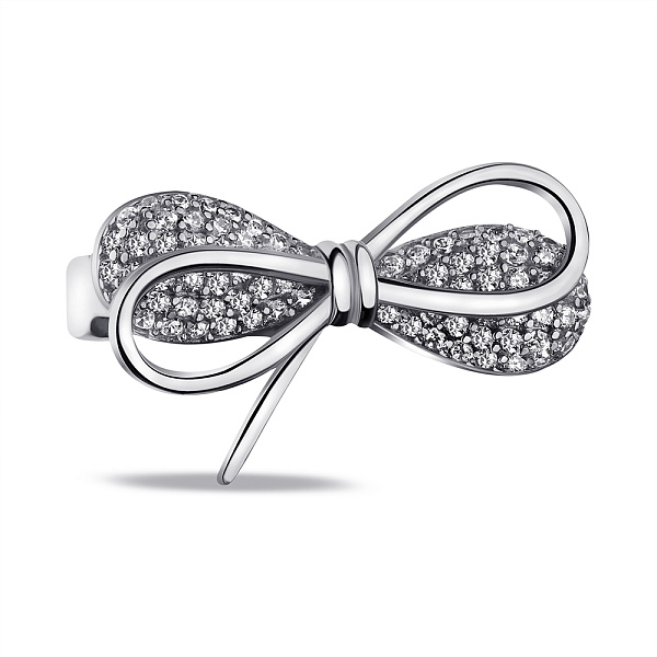 Брошь из серебра с фианитами (арт. 7505/197) – изображение 1