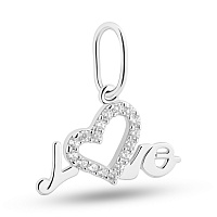 Підвіска з білого золота Love (арт. 440531б)
