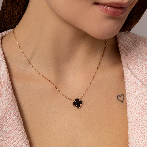 Золотое колье с ониксом (арт. 361496/12о) – изображение 3