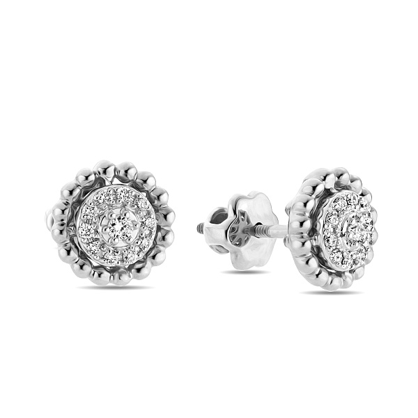 Золотые серьги-пусеты с бриллиантами (арт. С341202020б) – изображение 1