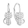 Серебряные серьги-кольца кот с фианитами (арт. 7502/10570) – изображение 1