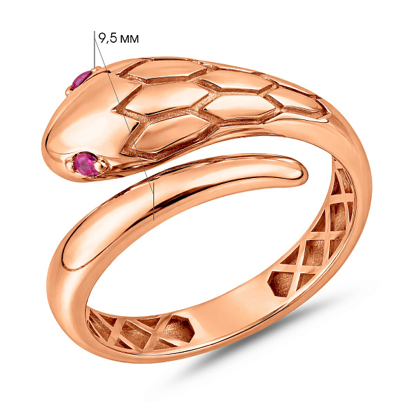 Золотое кольцо Змея (арт. 141450к) – изображение 5