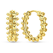 Фото Серьги-кольца из желтого золота (арт. 1091351/20ж)