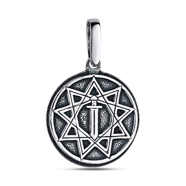 Серебряный кулон Меч в Звезде Инглии (арт. 7903/89004-ч) – изображение 1