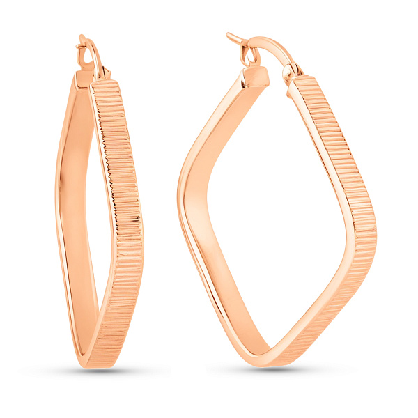 Серьги из красного золота без камней (арт. 1091145/30) – изображение 1