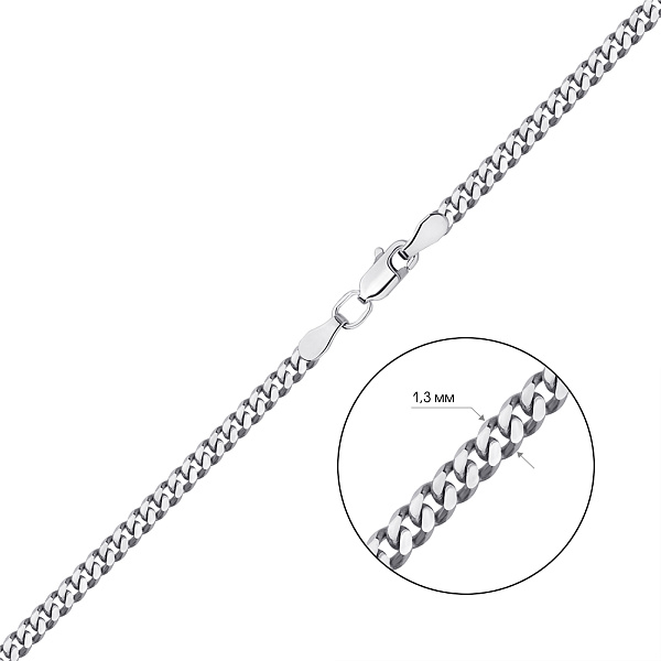 Цепь серебряная плетения Панцирное (арт. 7508/3-0304.30.2) – изображение 2