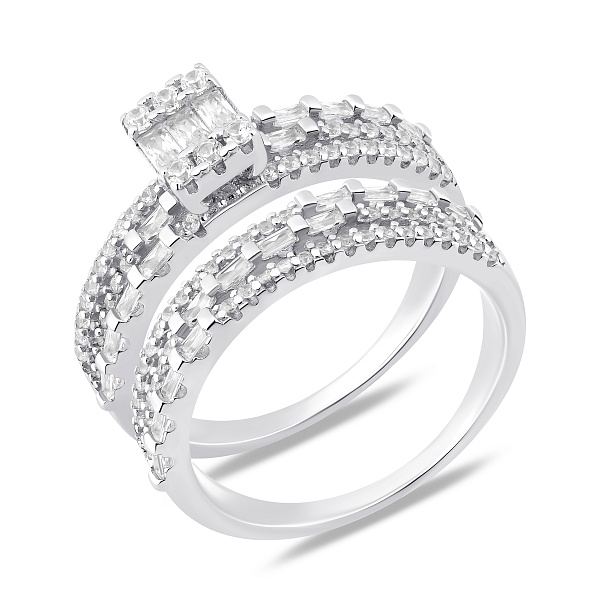 Серебряное кольцо с фианитами (арт. 7501/8508) – изображение 1