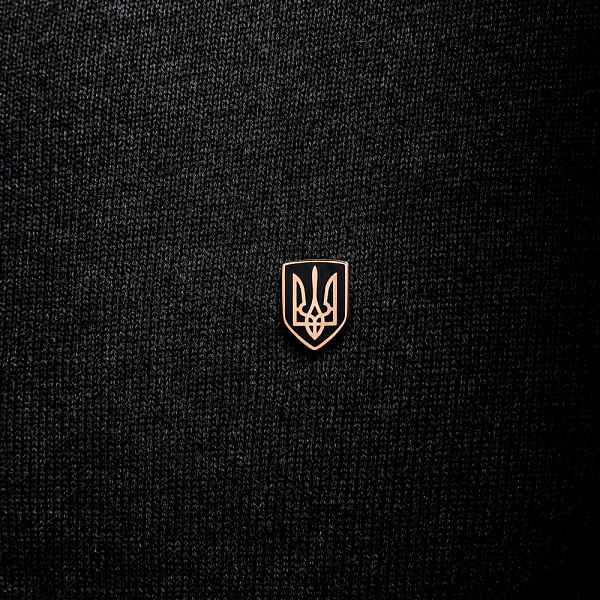 Золотой значок Герб Украины-Трезубец с эмалью (арт. 360193ч) – изображение 2