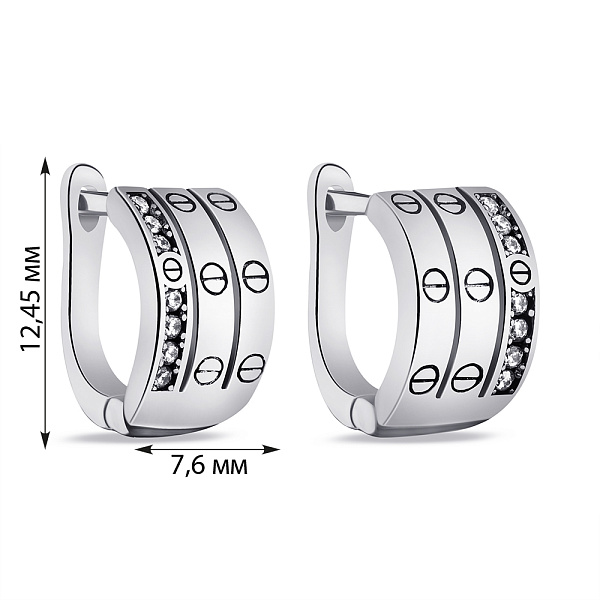 Серьги из серебра (арт. 7502/3891) – изображение 2