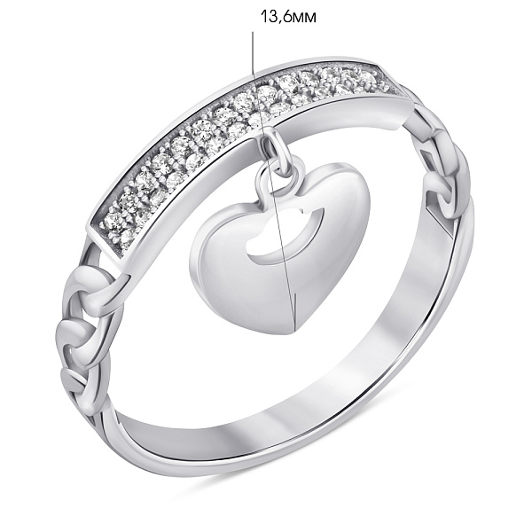 Серебряное кольцо с фианитами (арт. 7501/6759) – изображение 2
