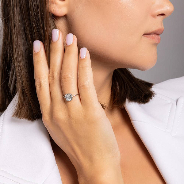 Золотое кольцо с бриллиантами (арт. К341399010б) – изображение 2