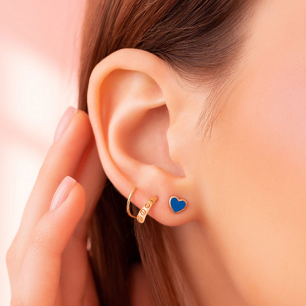 Серьги из красного золота без камней (арт. 109150) – изображение 2