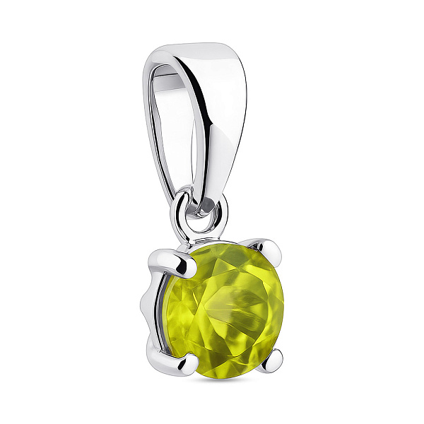 Серебряный кулон с хризолитом (арт. 7503/2194163Хрз) – изображение 1