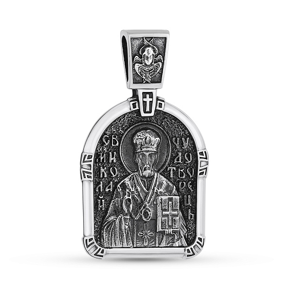 Серебряная ладанка Николай Чудотворец (арт. 7917/1164пю) – изображение 1