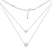 Серебряное двойное колье с жемчугом (арт. 7507/2436жб) – изображение 2