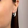 Серьги-кольца из белого золота Francelli (арт. 1091879/15б) – изображение 2