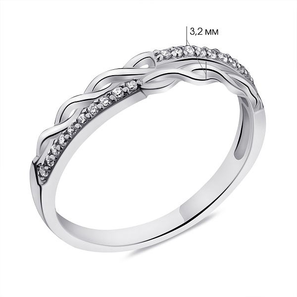 Кольцо из серебра с фианитами (арт. 7501/6573) – изображение 2