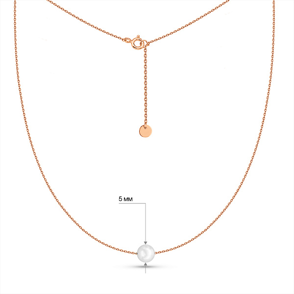 Колье из красного золота с жемчугом (арт. 360357/5) – изображение 4