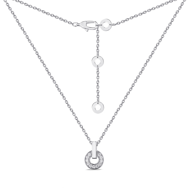 Серебряное колье с фианитами (арт. 7507/1644) – изображение 2