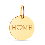 Фото Подвес "Home" из желтого золота (арт. 441199ж)
