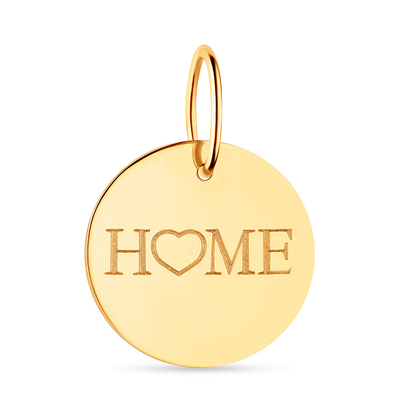 Подвес "Home" из желтого золота (арт. 441199ж) – изображение 1