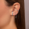 Серебряные серьги-протяжки без камней (арт. 7502/549сп) – изображение 3
