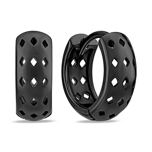Серебряные серьги без камней (арт. 7502/9700/10ч) – изображение 1