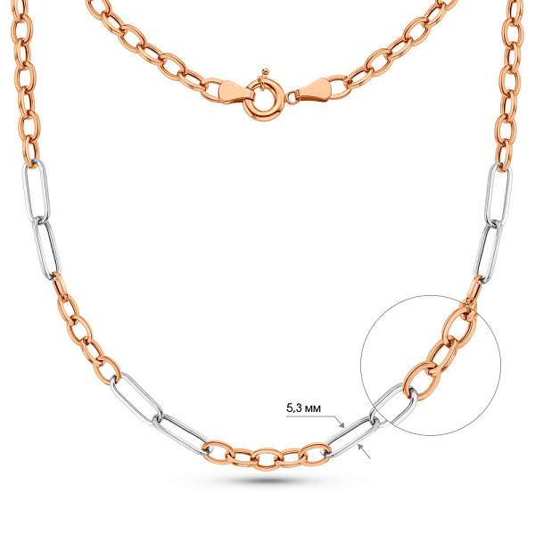 Колье из красного и белого золота (арт. 352467кб) – изображение 6