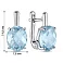Серьги из серебра с топазом (арт. 7502/2049432Пг) – изображение 2