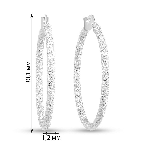 Золотые серьги-кольца (арт. 1091203/30б) – изображение 5