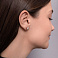 Серьги-пусеты из красного золота с фианитами (арт. 110407) – изображение 3