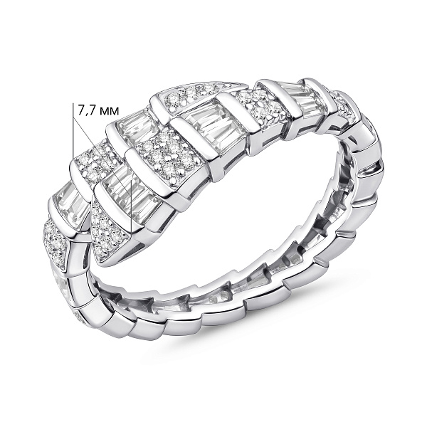 Серебряное кольцо Змея с фианитами (арт. 7501/8498) – изображение 2