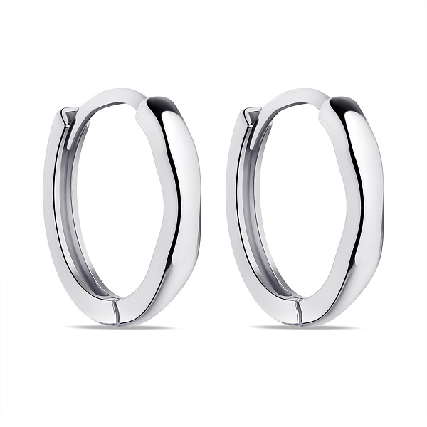 Серебряные серьги без камней (арт. 7502/9377/15) – изображение 1