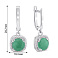 Серебряные серьги с изумрудом (арт. 7502/2194132Изм) – изображение 2