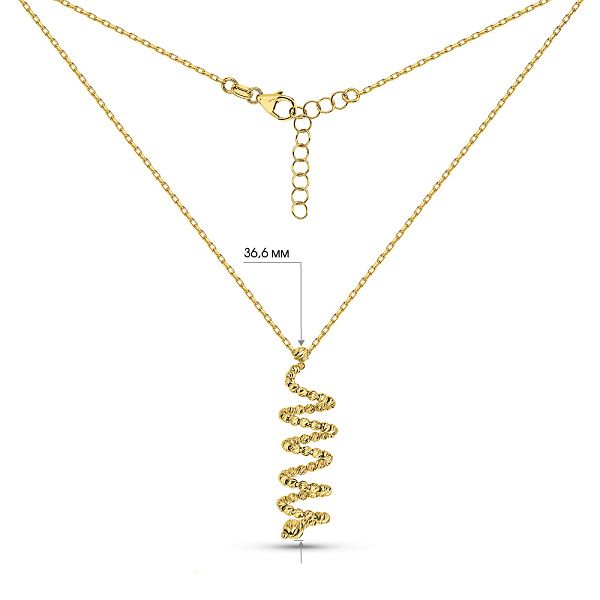 Колье из желтого золота Francelli (арт. 352940ж) – изображение 5