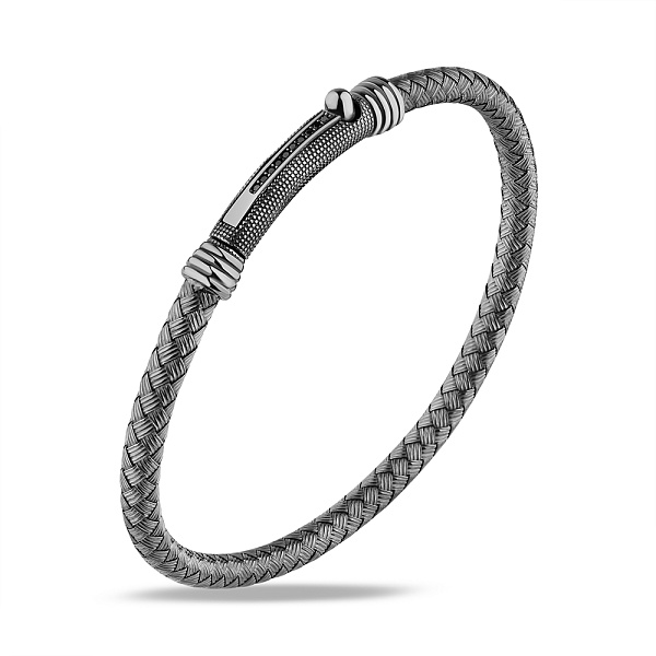 Браслет из серебра с черными фианитами (арт. 7909/3581ч) – изображение 1