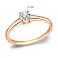 Кольцо из красного и белого золота с бриллиантом (арт. К011667010) – изображение 4