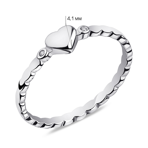 Кольцо из серебра с фианитами (арт. 7501/К2Ф/1075-16,5) – изображение 2
