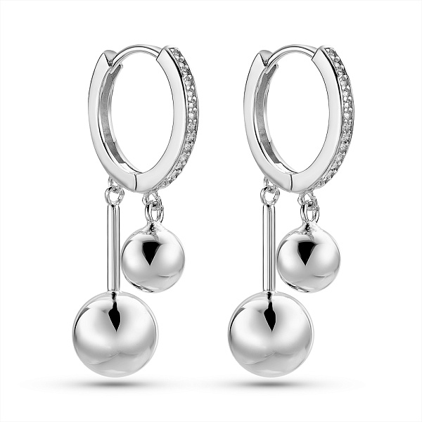 Сережки зі срібла з фіанітами (арт. 7502/9994/15) – зображення 1